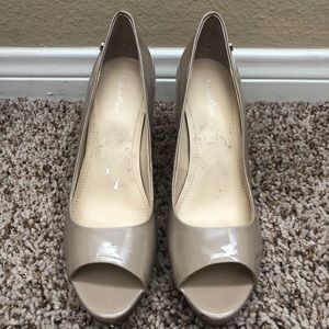 Calvin Klein Nude Mara Patent Leather Heels - 7.5